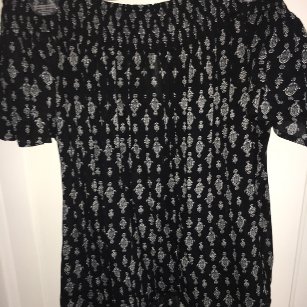 Black and White off the shoulder top